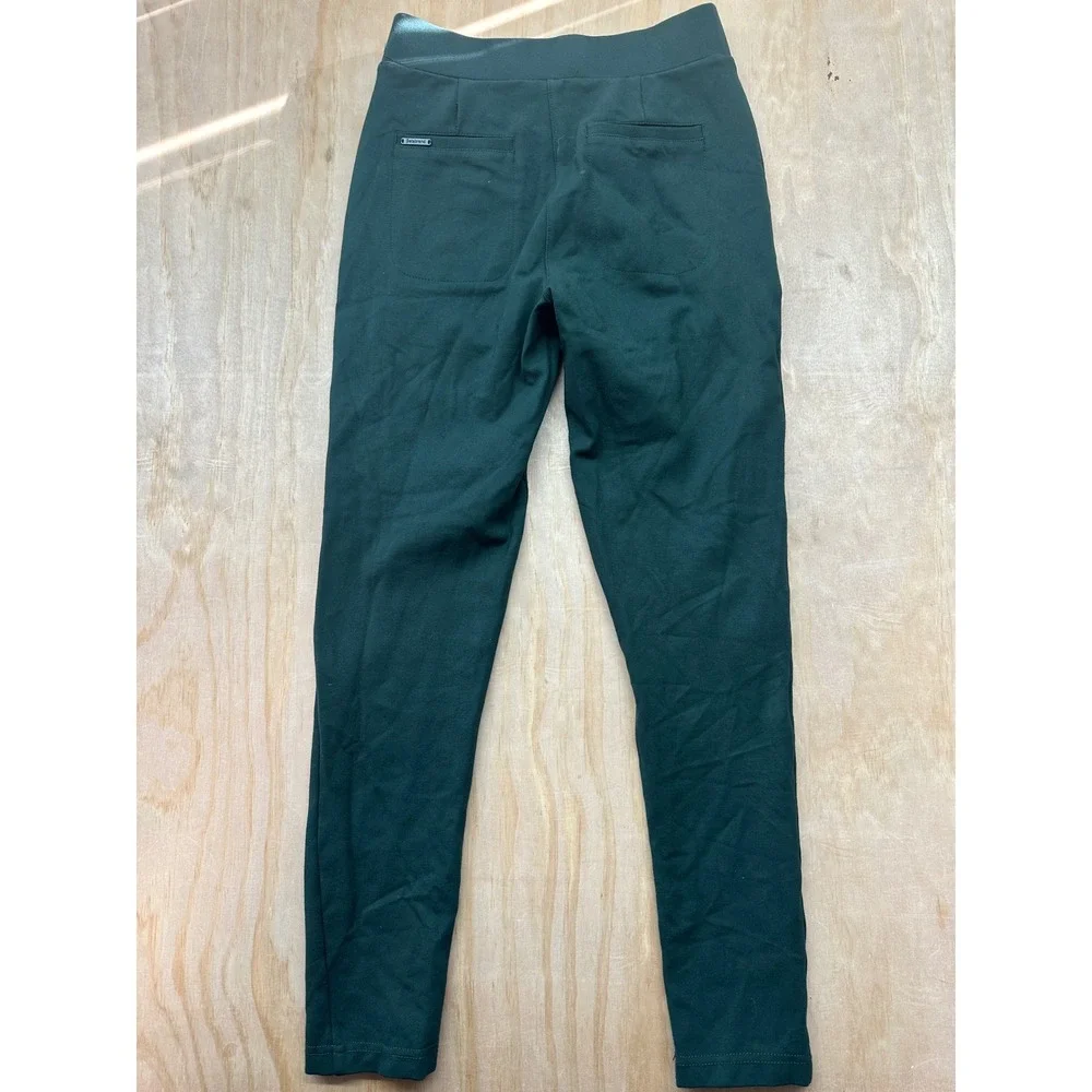 Betabrand Journey Pant Forest Green Slim‎ Leg High Rise Trousers Womens Small